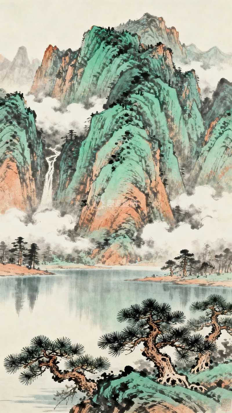 高清大图下载【趣麦麦图】山水风景画国画4