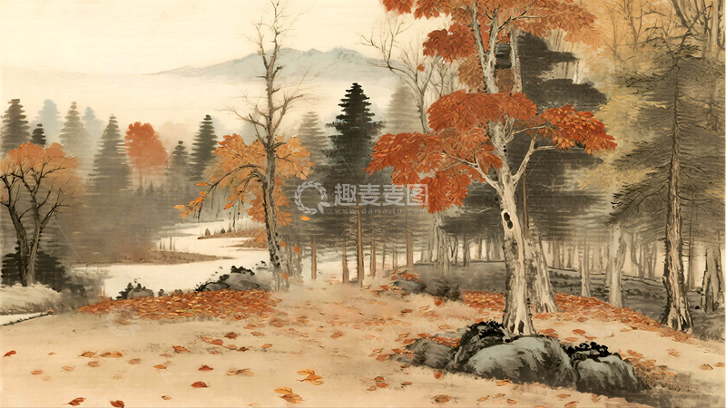 高清大图下载【趣麦麦图】秋天的落叶风景4