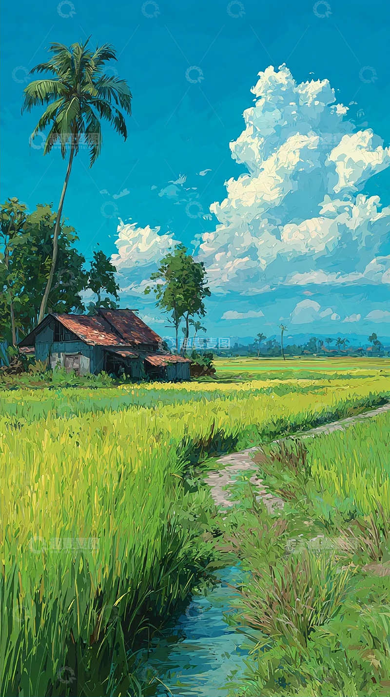 高清大图下载【趣麦麦图】热带乡村风情