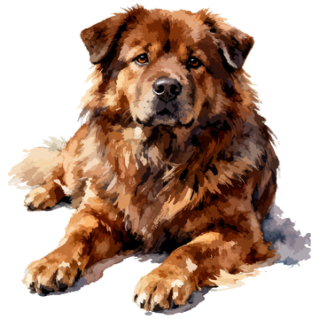 水彩画风格狗