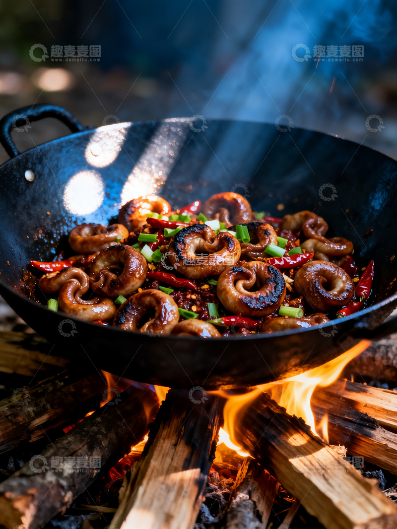 源文件下载【趣麦麦图】辣炒肥肠摄影2