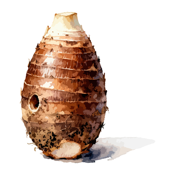 水彩芋头绘画设计元素