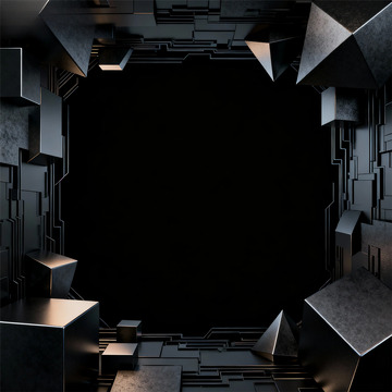 未来科技感空间立体图形设计