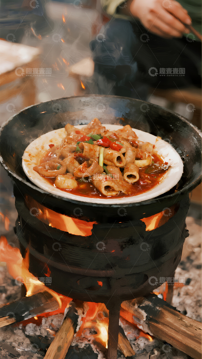 源文件下载【趣麦麦图】辣炒肥肠摄影5