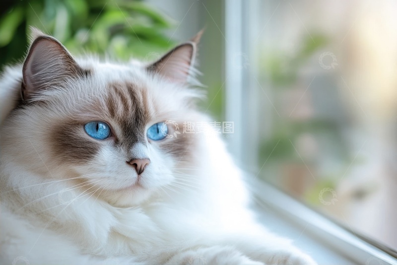高清大图下载【趣麦麦图】蓝眼睛的布偶猫
