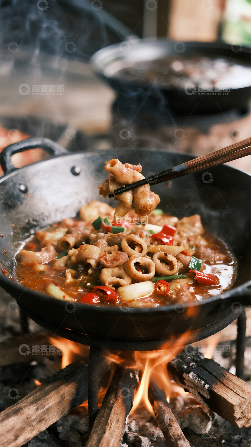 源文件下载【趣麦麦图】辣炒肥肠摄影7