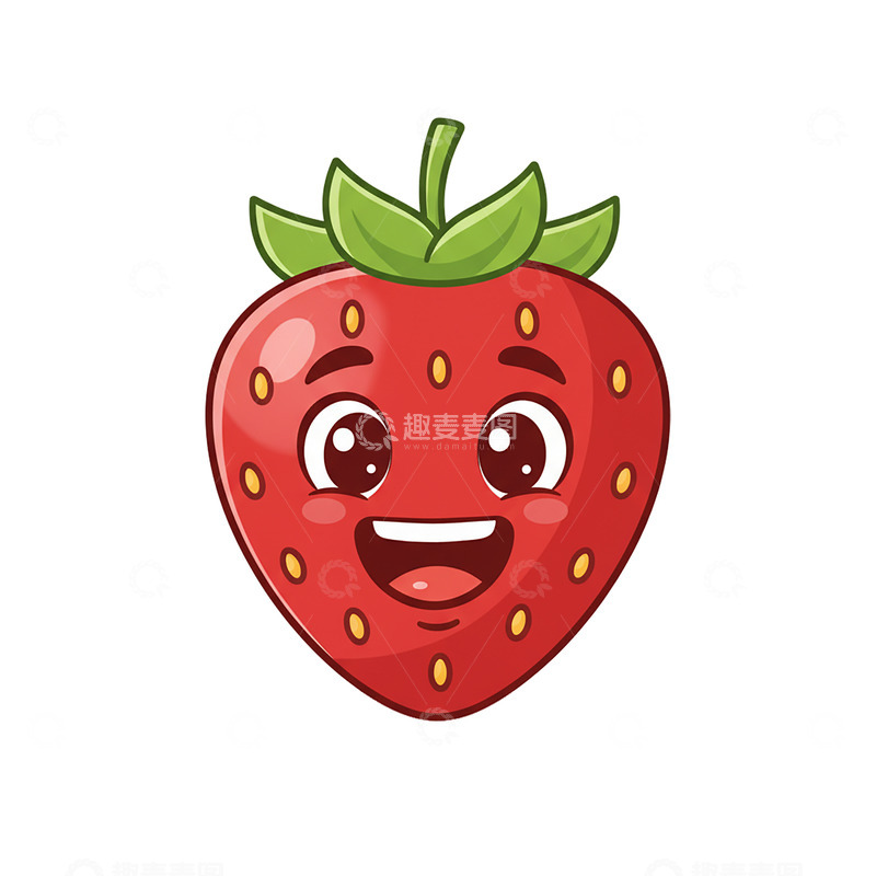 高清大图下载【趣麦麦图】草莓卡通漫画