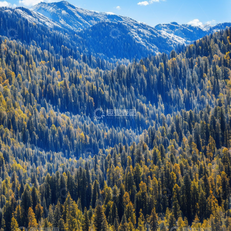 高清大图下载【趣麦麦图】山林秋色壮丽风光摄影图片