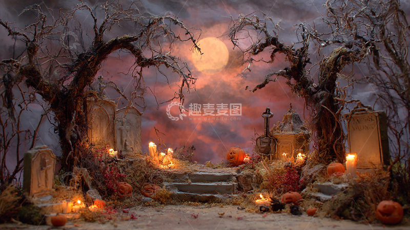 高清大图下载【趣麦麦图】荒废古墓探索