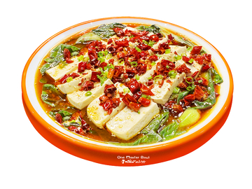 美味麻辣豆腐菜品摄影