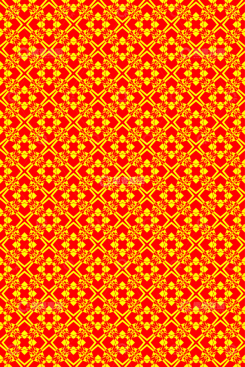中国红 几何图案 装饰花纹17