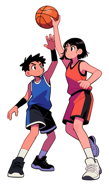 篮球运动健身人物插画2
