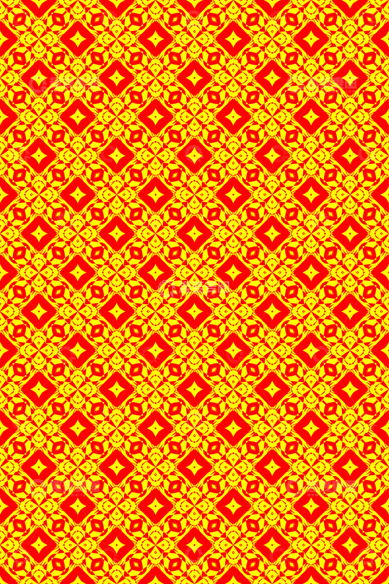 中国红 几何图案 装饰花纹11