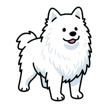 卡通白色小狗简笔画