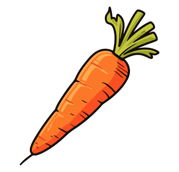卡通风格胡萝卜插图素材