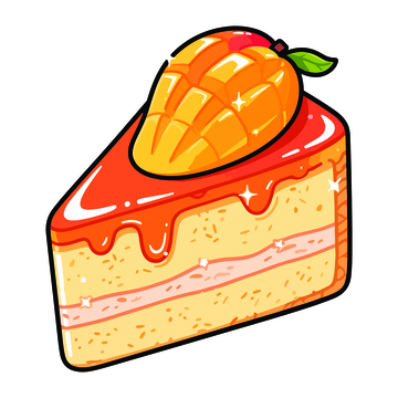 卡通水果蛋糕插画素材