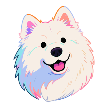 卡通彩绘狗狗头像设计元素