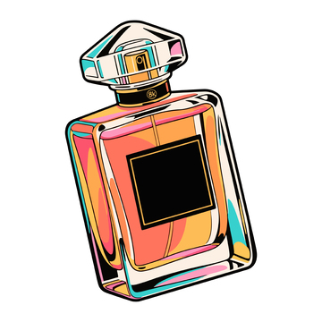 时尚香水瓶插画设计素材
