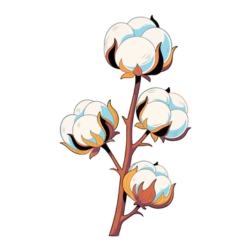 卡通棉花插画设计元素