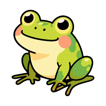 卡通青蛙插画设计素材