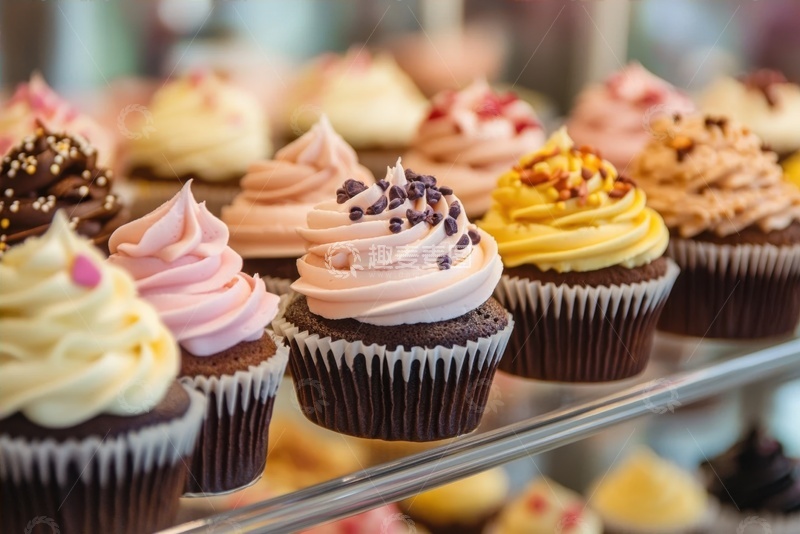 高清大图下载【趣麦麦图】蛋糕店里的纸杯蛋糕