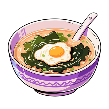 卡通拉面美食插画