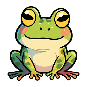 卡通青蛙表情贴纸设计
