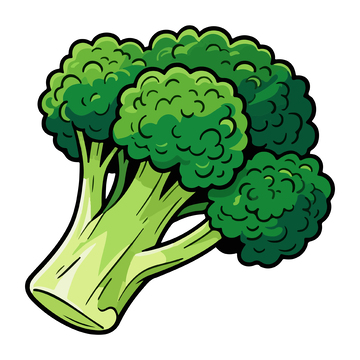 卡通风格西兰花插画设计元素