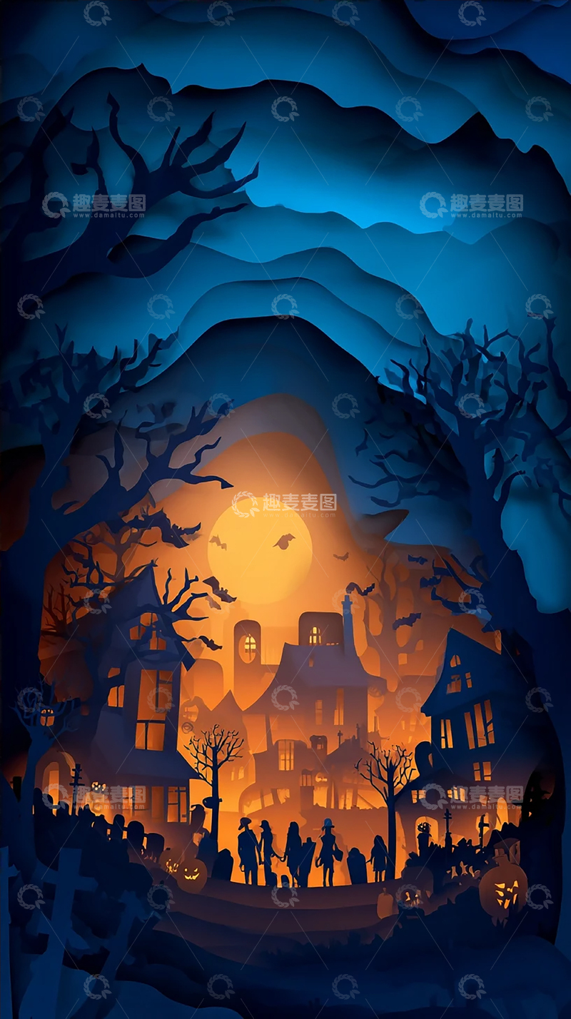 高清大图下载【趣麦麦图】恶魔城夜景恐怖气氛