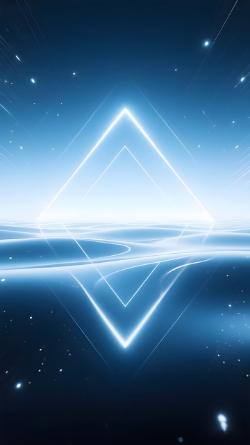 渐变蓝三角科技背景