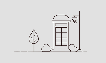 矢量文件极简线条建筑