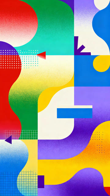 渐变风几何图形抽象背景素材