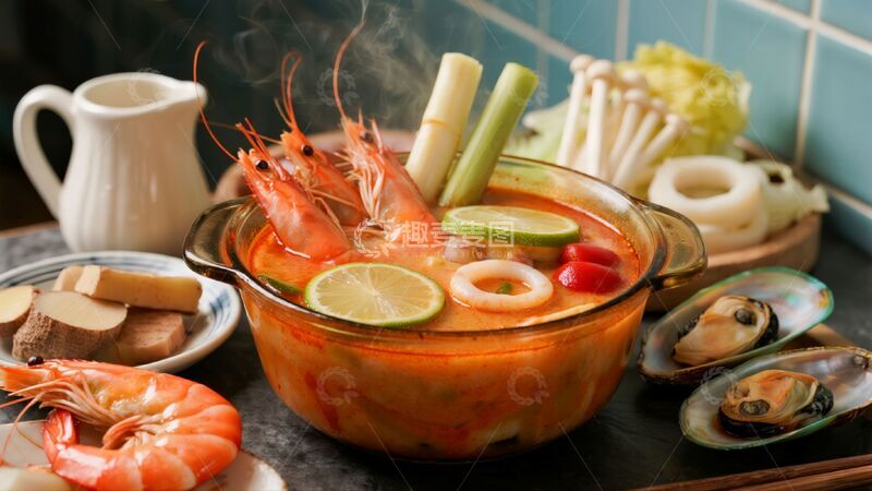 高清大图下载【趣麦麦图】海鲜美食厨房场景烹饪食材商业照片