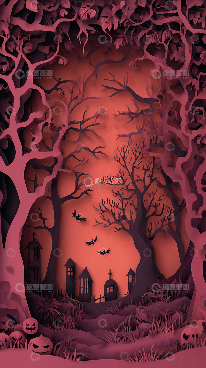 高清大图下载【趣麦麦图】鬼魂与南瓜的秘密基地