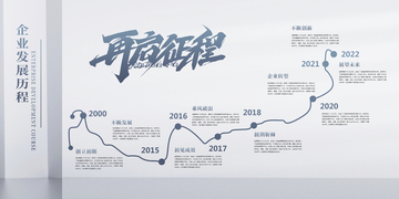 企业历程时间轴图表设计素材