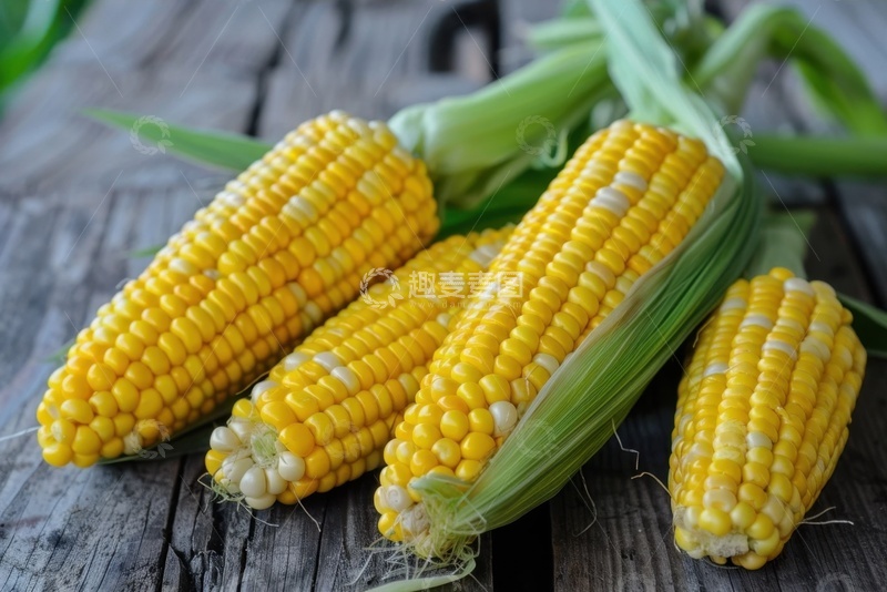 高清大图下载【趣麦麦图】放在桌面上的一堆玉米