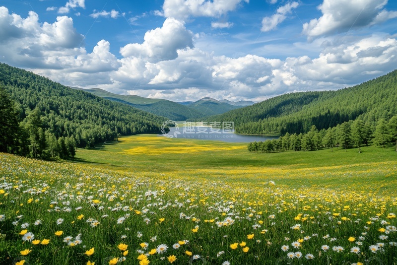高清大图下载【趣麦麦图】绿色的一片大草原自然风景