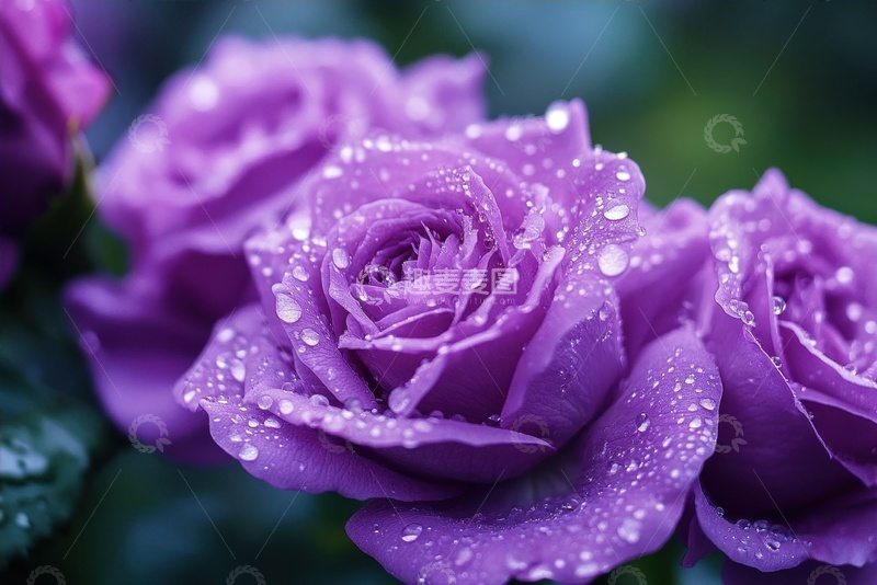 高清大图下载【趣麦麦图】盛开在户外的紫色玫瑰花