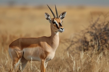 田野里的一只梅花鹿