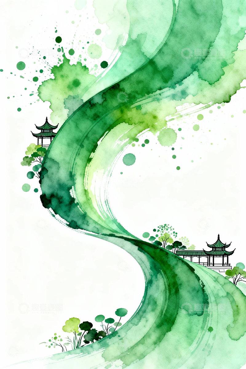 高清大图下载【趣麦麦图】中国风水墨画9