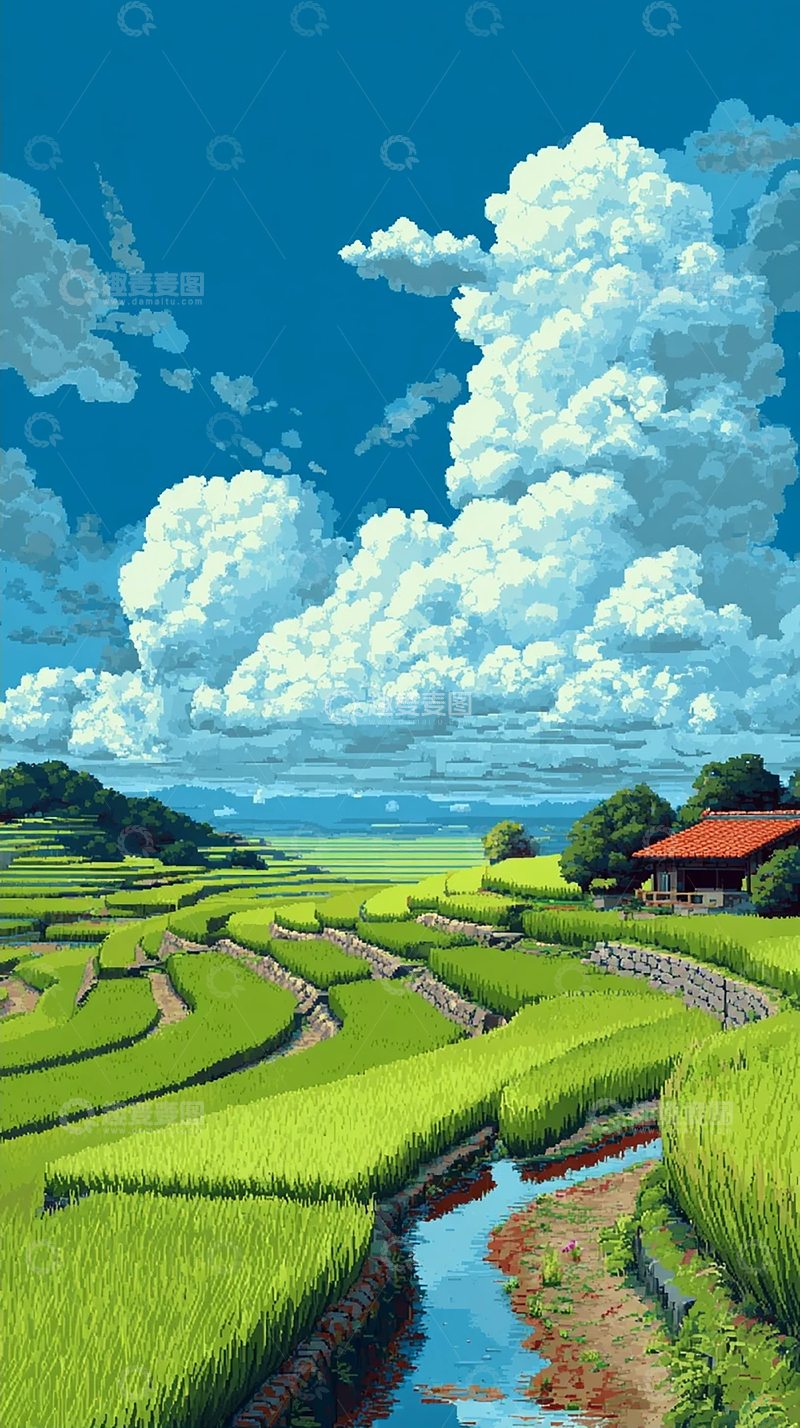 高清大图下载【趣麦麦图】乡村田野的生机勃勃