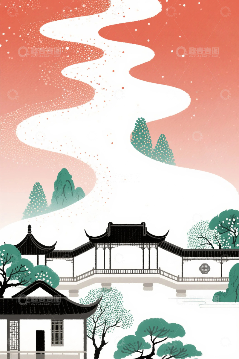 高清大图下载【趣麦麦图】中国风水墨画10