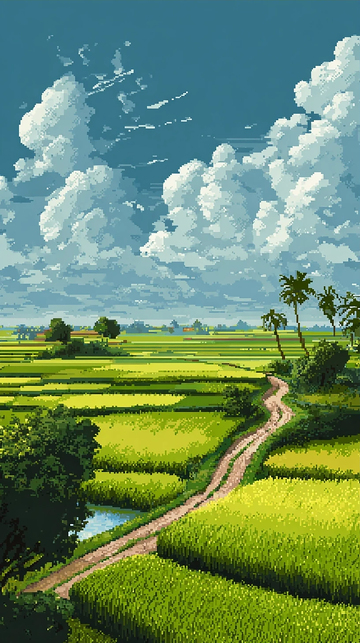 蓝天白云自然景色