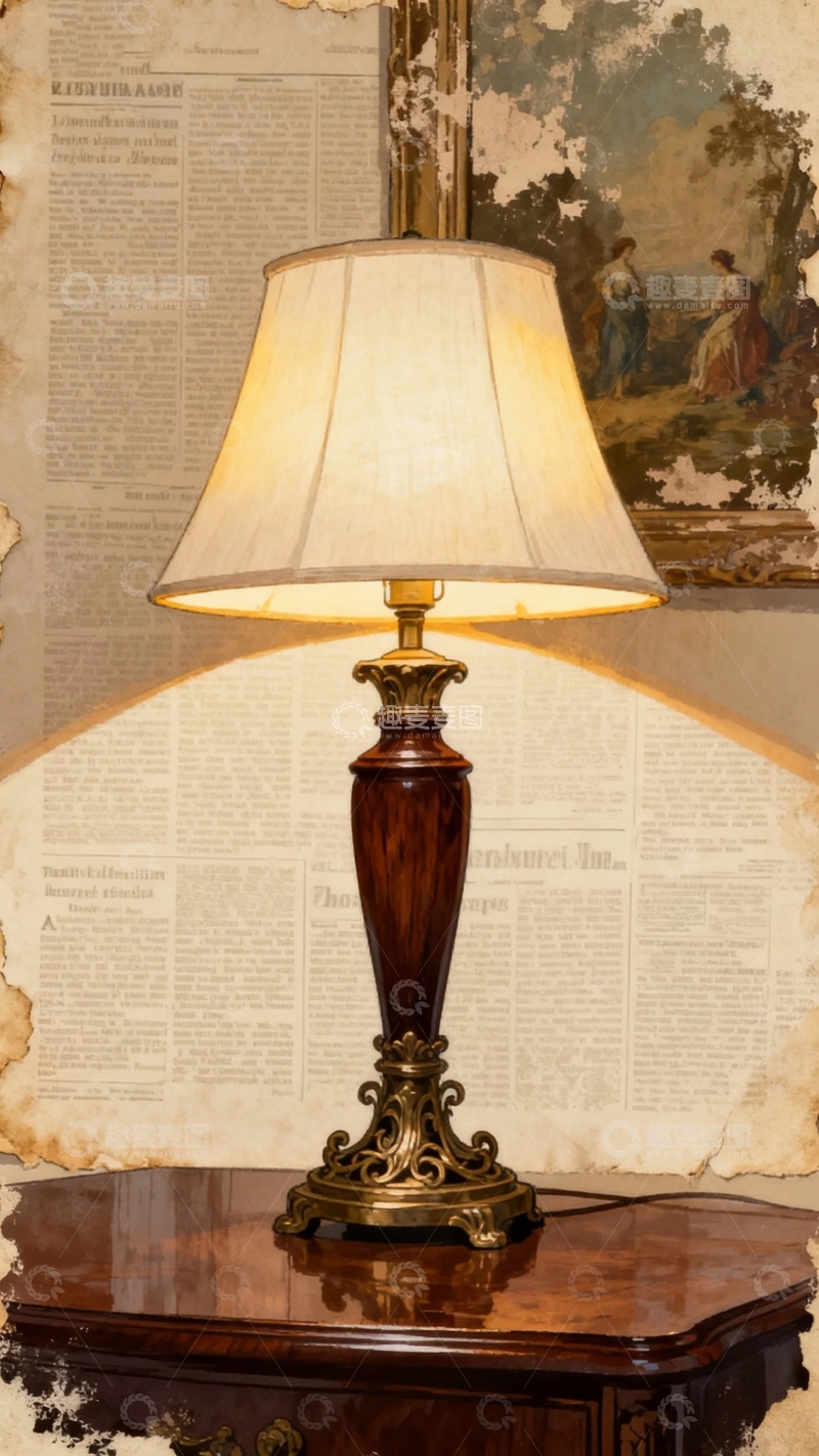 高清大图下载【趣麦麦图】复古背景底图6