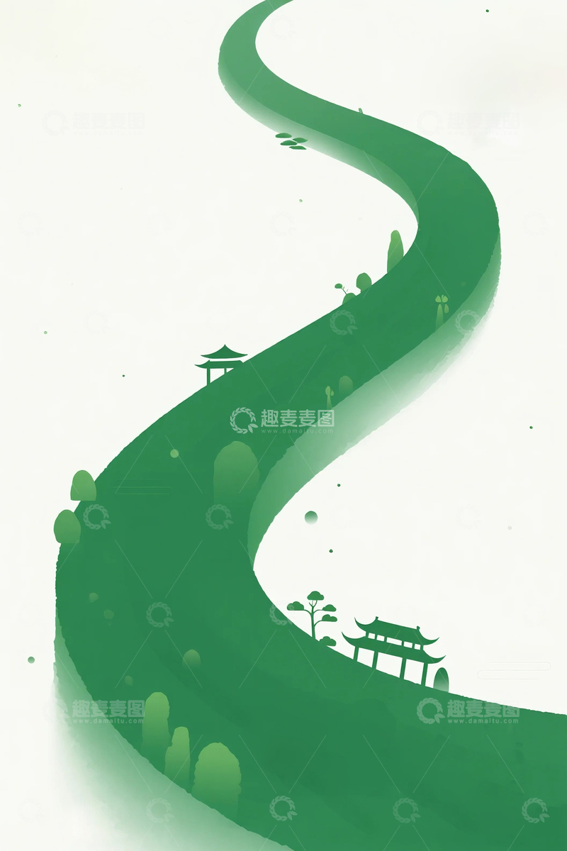 高清大图下载【趣麦麦图】中国风水墨山水画10