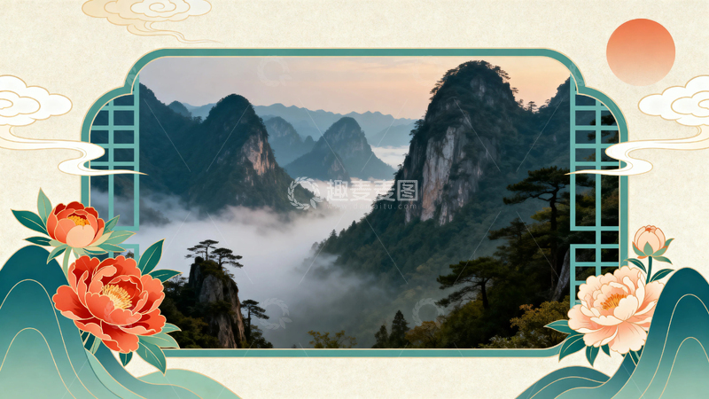 高清大图下载【趣麦麦图】-中国风艺术背景