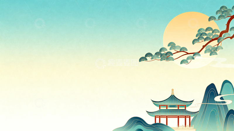 高清大图下载【趣麦麦图】-中国风艺术背景4