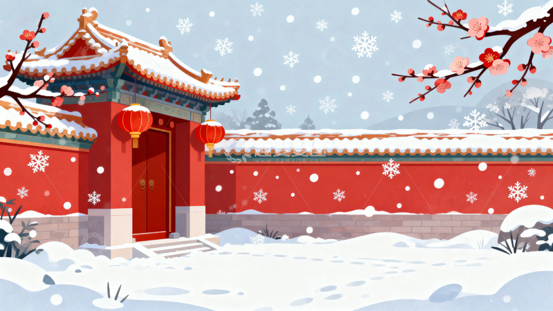 高清大图下载【趣麦麦图】-冬季冬天背景02