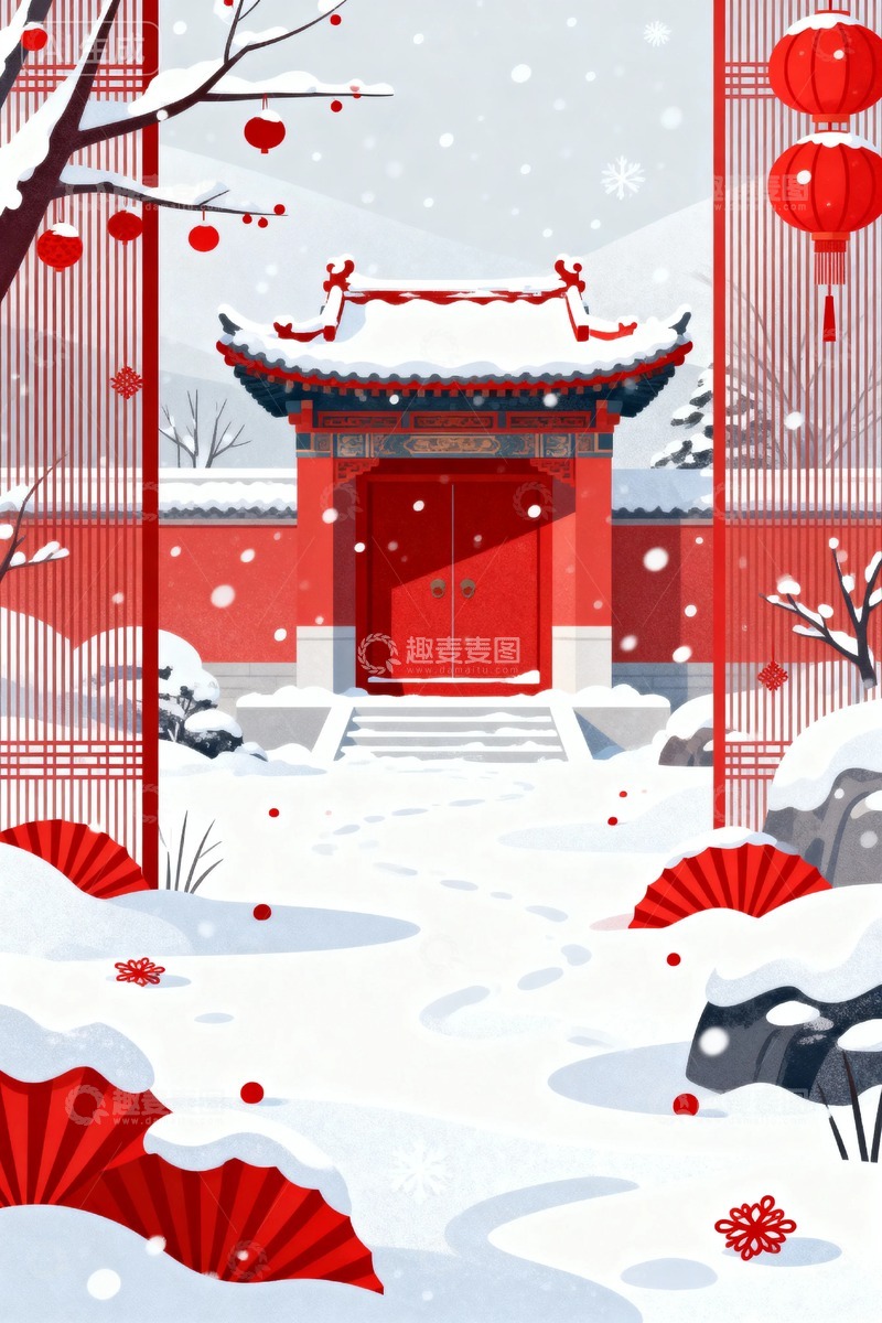 高清大图下载【趣麦麦图】冬季冬天背景013