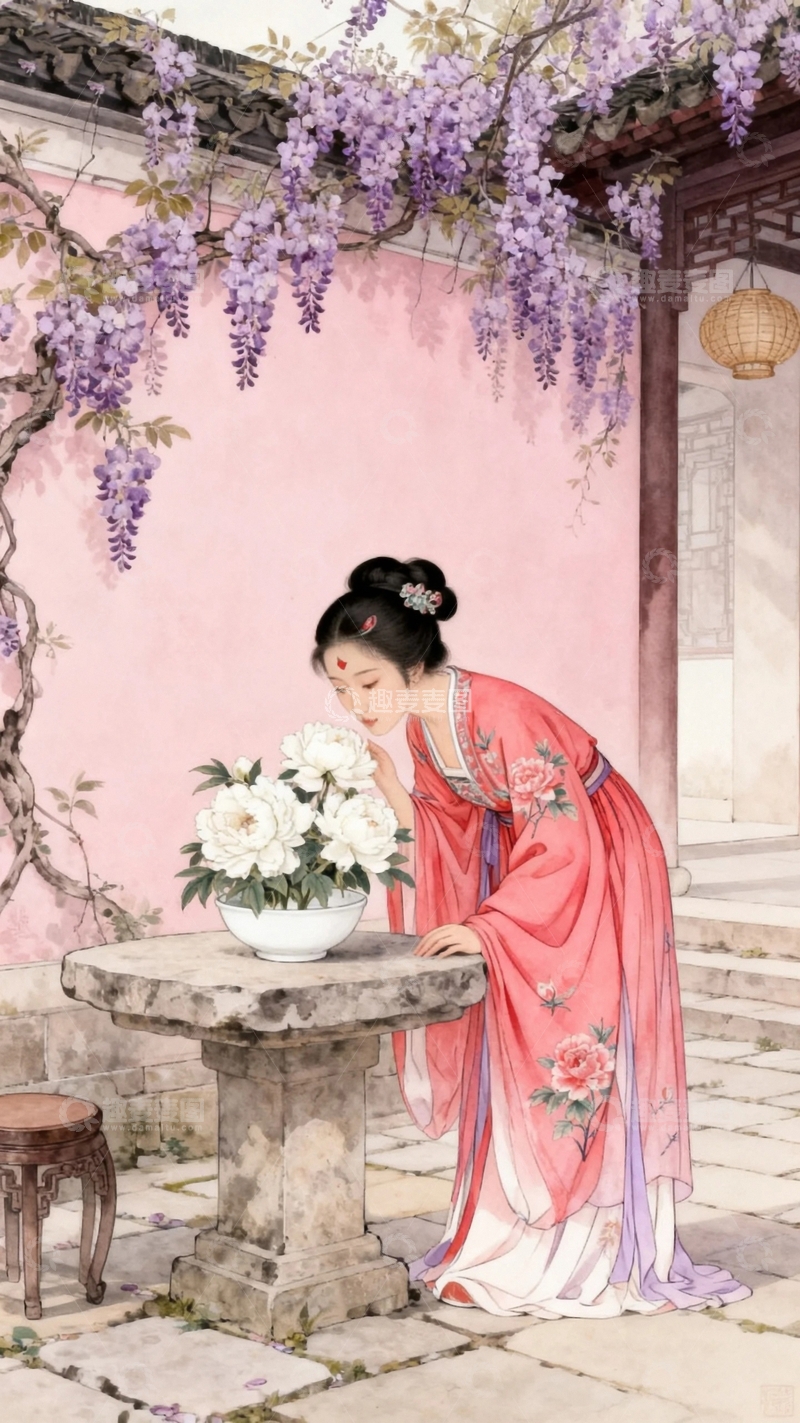 高清大图下载【趣麦麦图】国风古典美女壁纸5